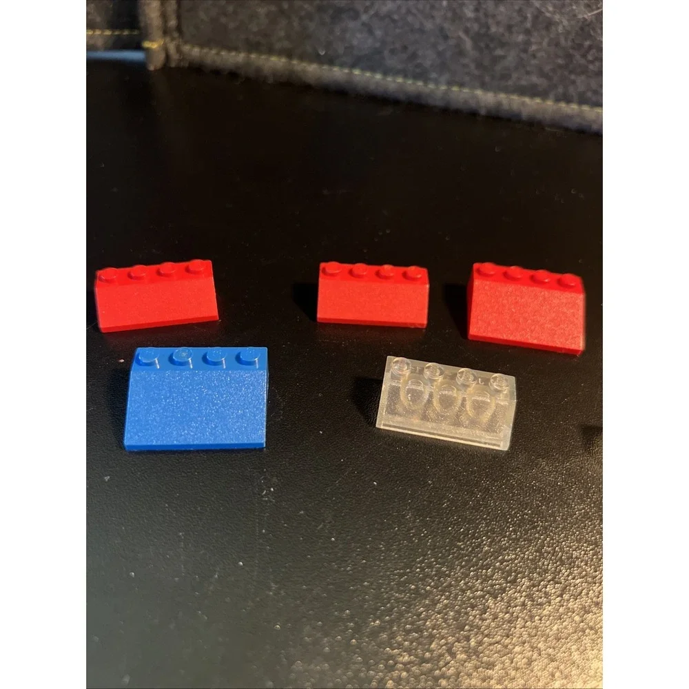 Vintage Lego Roof Pieces Lot Of 11 Blue, Red, Yellow, Clear‎